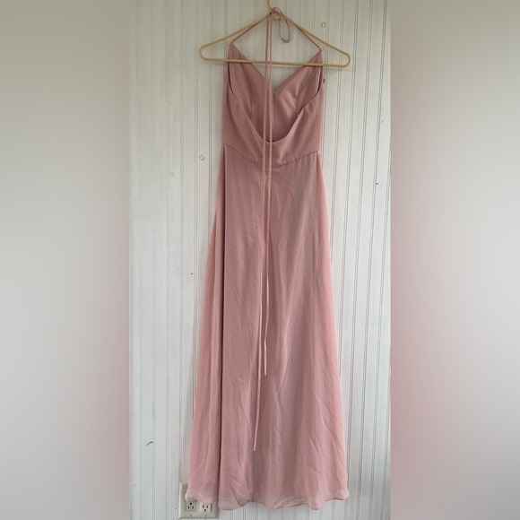 Renz Bridal Women's Dusty Pink Ruffle Formal Maxi Length Dress Size XS, NWT! - Picture 2 of 9